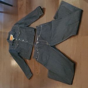 Vintage Lucky Brand Denim suit. Large. 44R